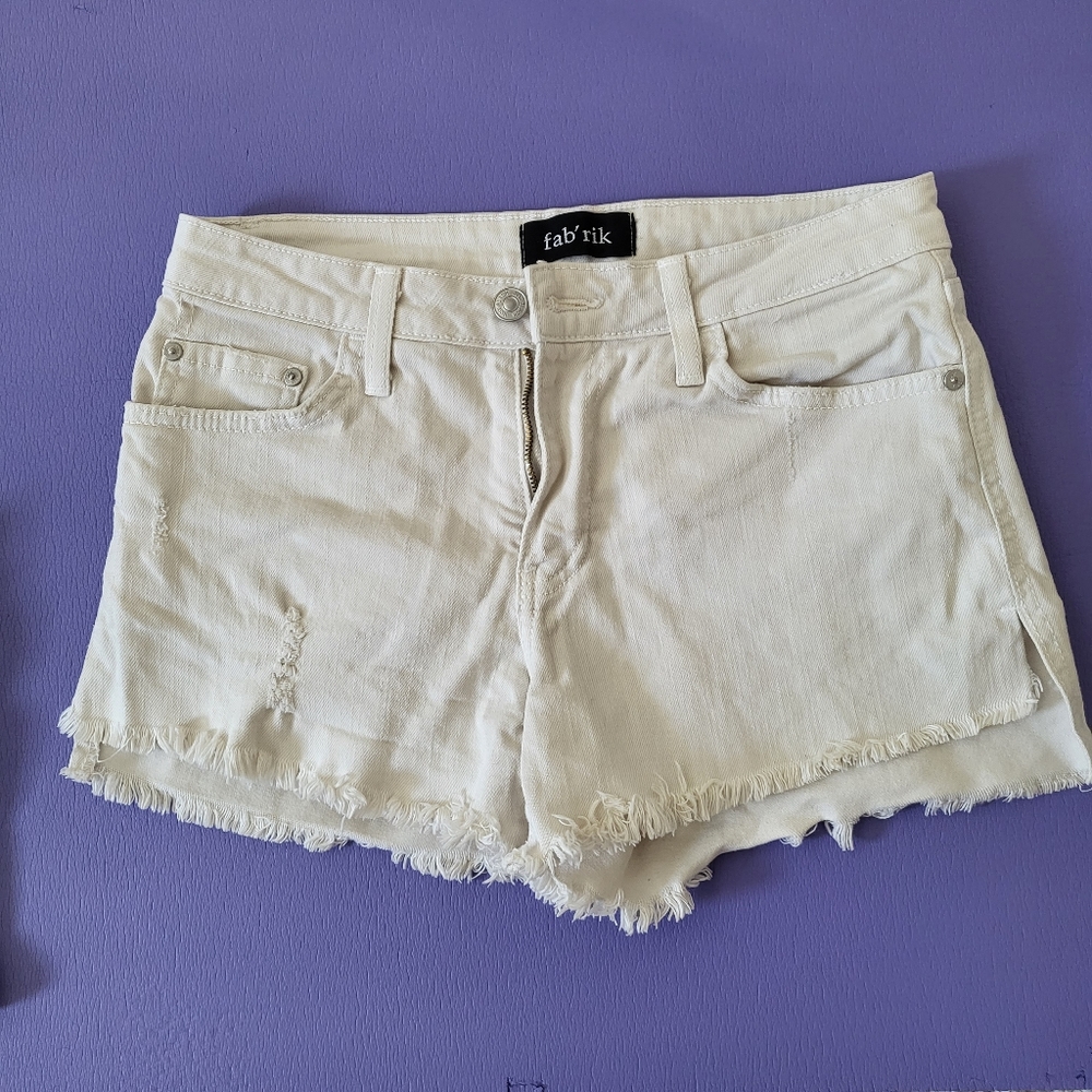 Fab'rik Mid Waist Women Jeans White XS